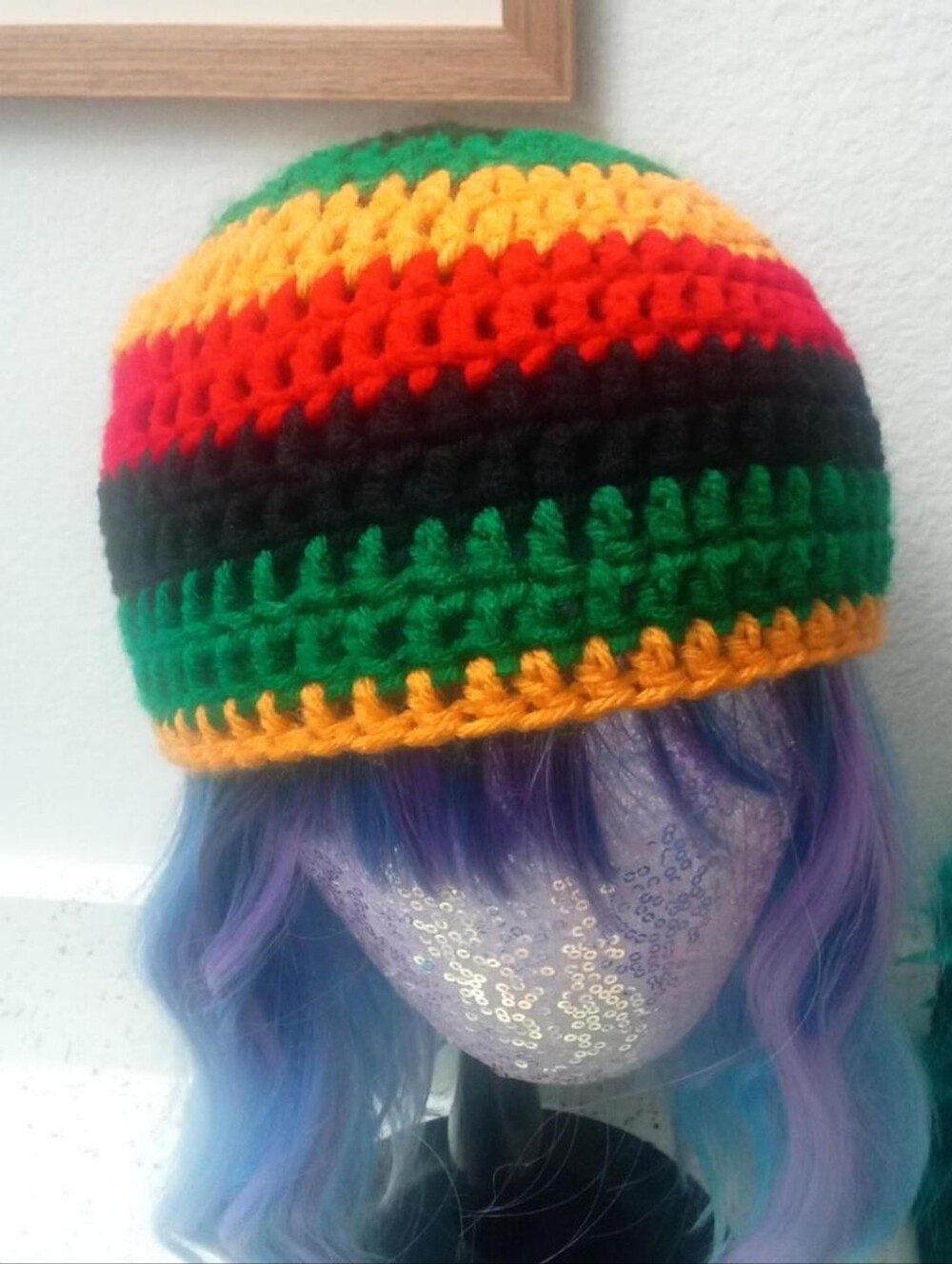 Rasta Crochet Beanie